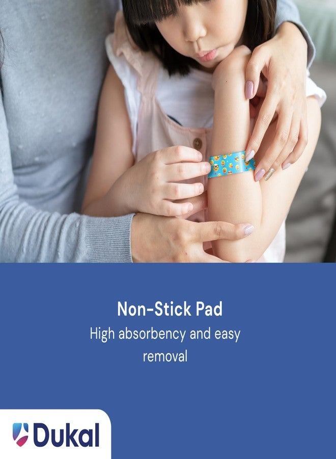 دوكال ضمادة لاصقة بلاستيكية معقمة بتصميم أطفال (إيموجي مرح) 0.75 × 3 بوصة، 1200 ضمادة في العلبة - Image 5